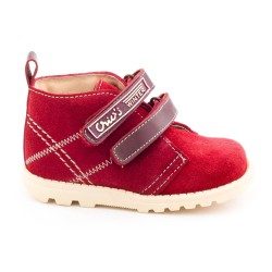 Boni & Sidonie - Boni Paul - Bottines Bébé Garçon 20 Daim Rouge