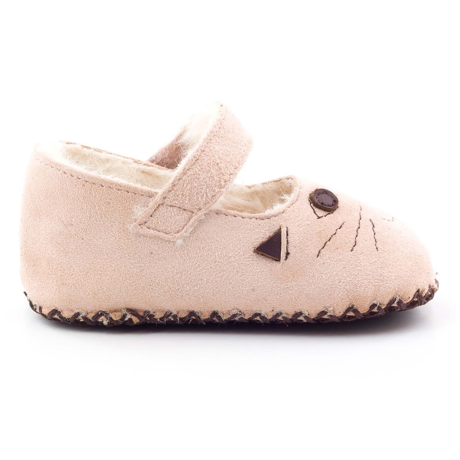 Boni Cat - Suede Fur Pram Shoes - 