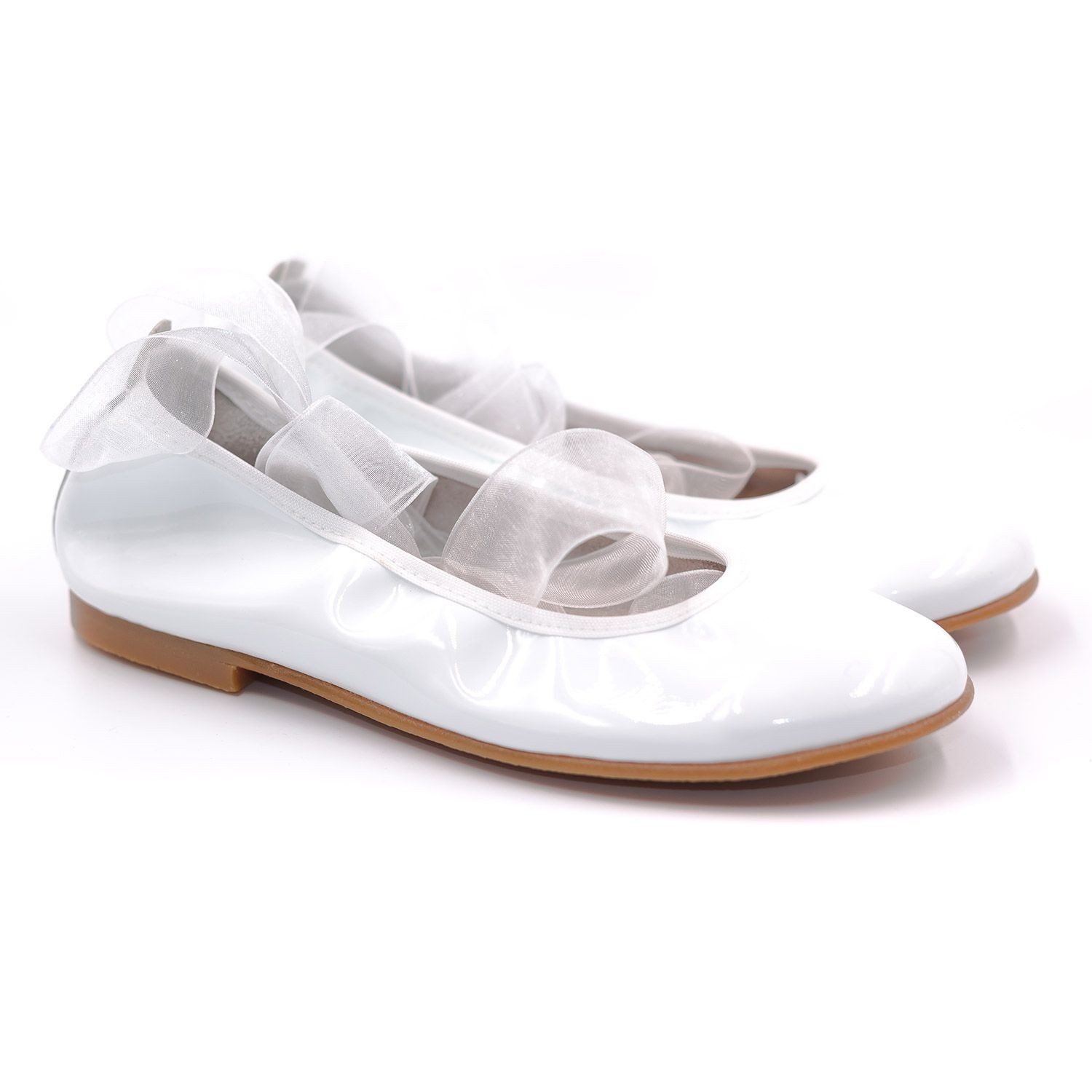 Boni Bella - girls white leather shoes