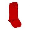 CONDOR - Chaussette avec noeud en coton rouge