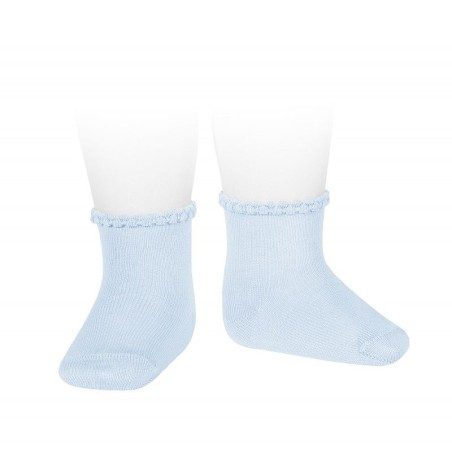 CONDOR - chaussette bebe printemps bleu pale