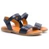 Sandale fille en cuir bleu marine - Boni Daisy