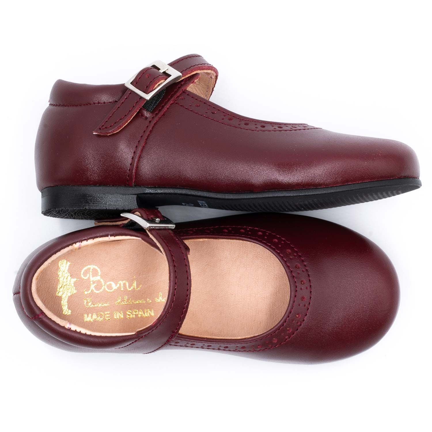 Boni Mini Agathe - chaussure bebe fille - bordeaux