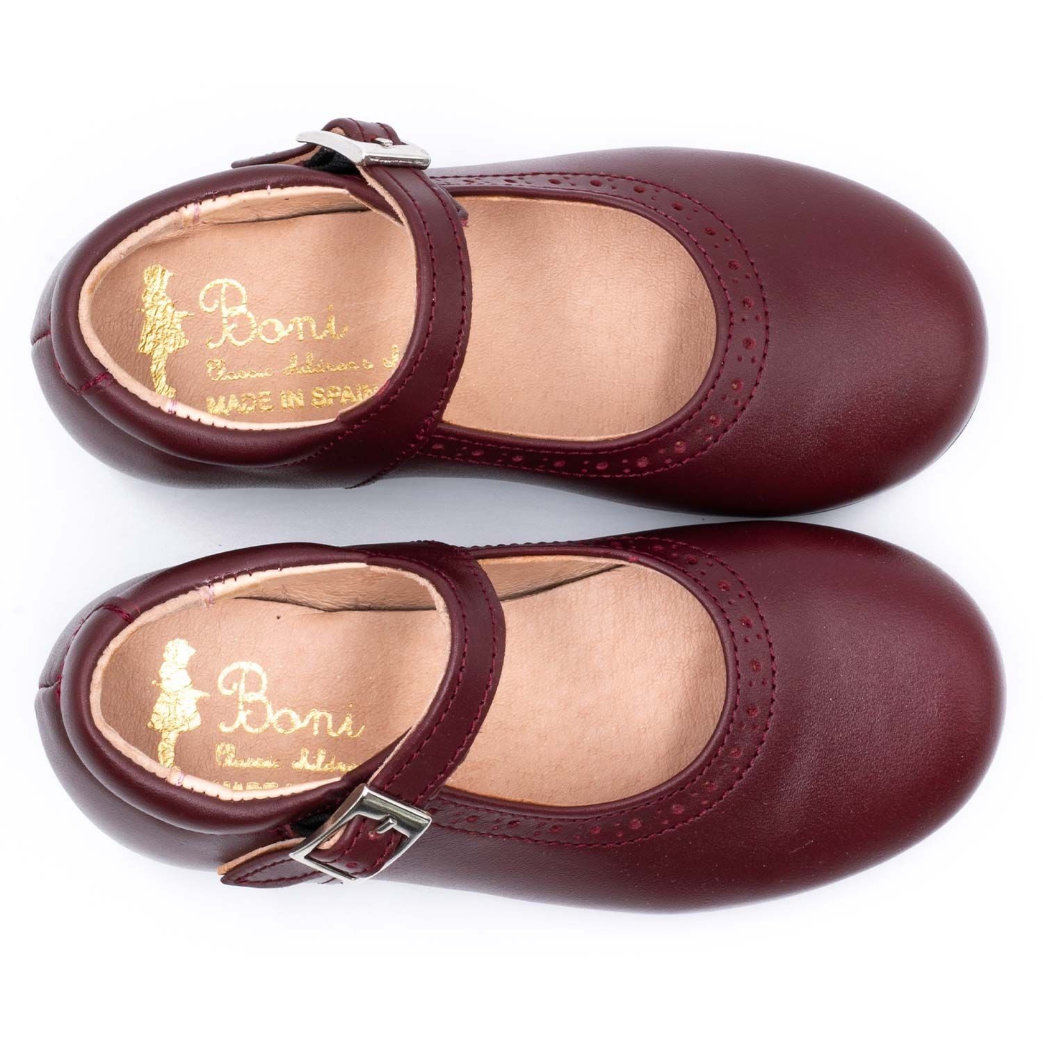 Boni Mini Agathe - chaussure bebe fille - bordeaux