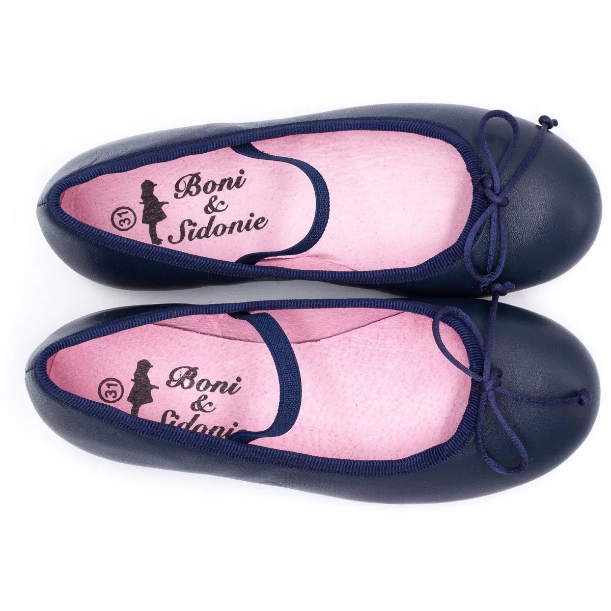 Boni Mélanie - ballerine bleu marine en cuir