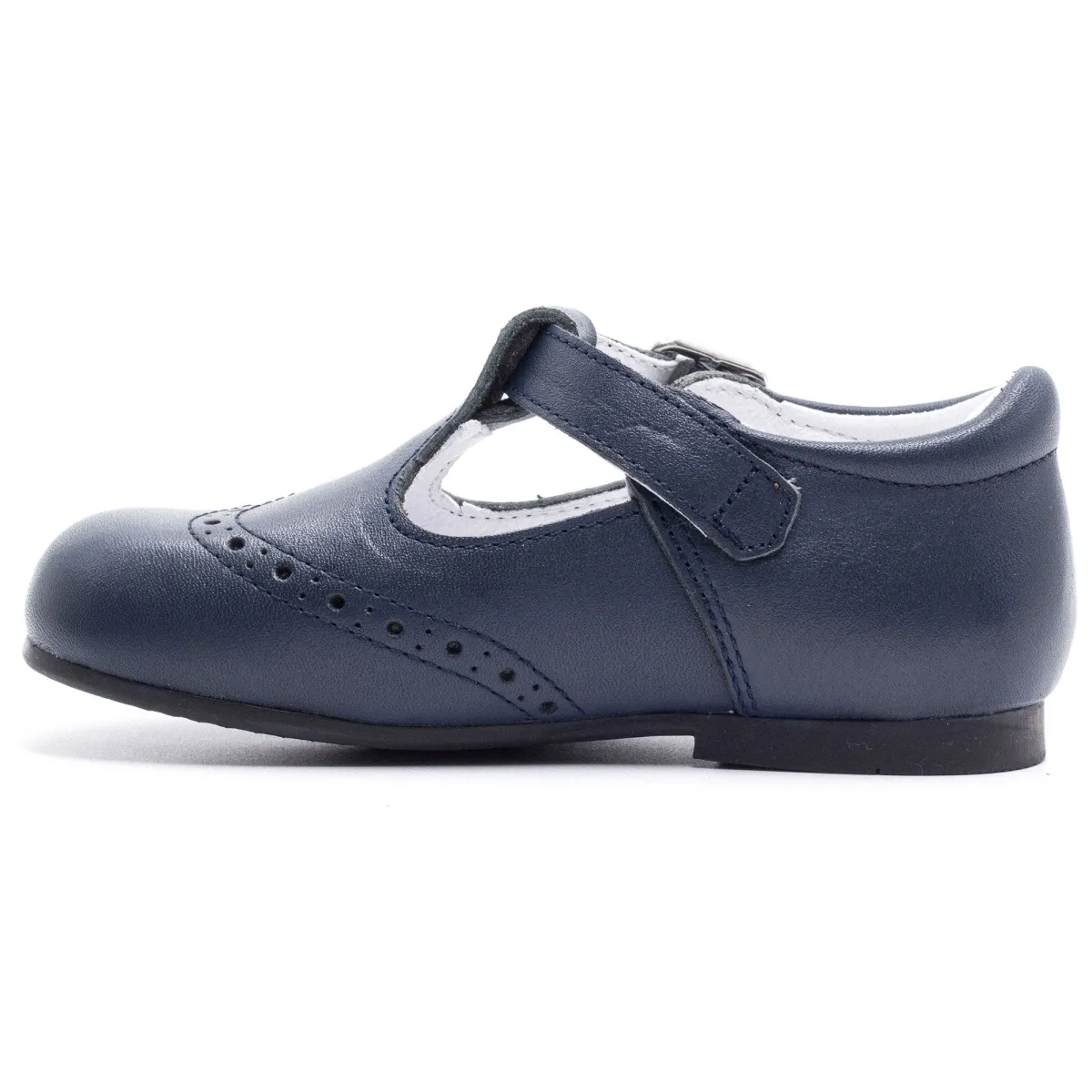 Boni César - Leather Buckle First Walking Shoes - navy blue