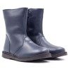 Boni Clovis - boots fourrées cuir bleu marine