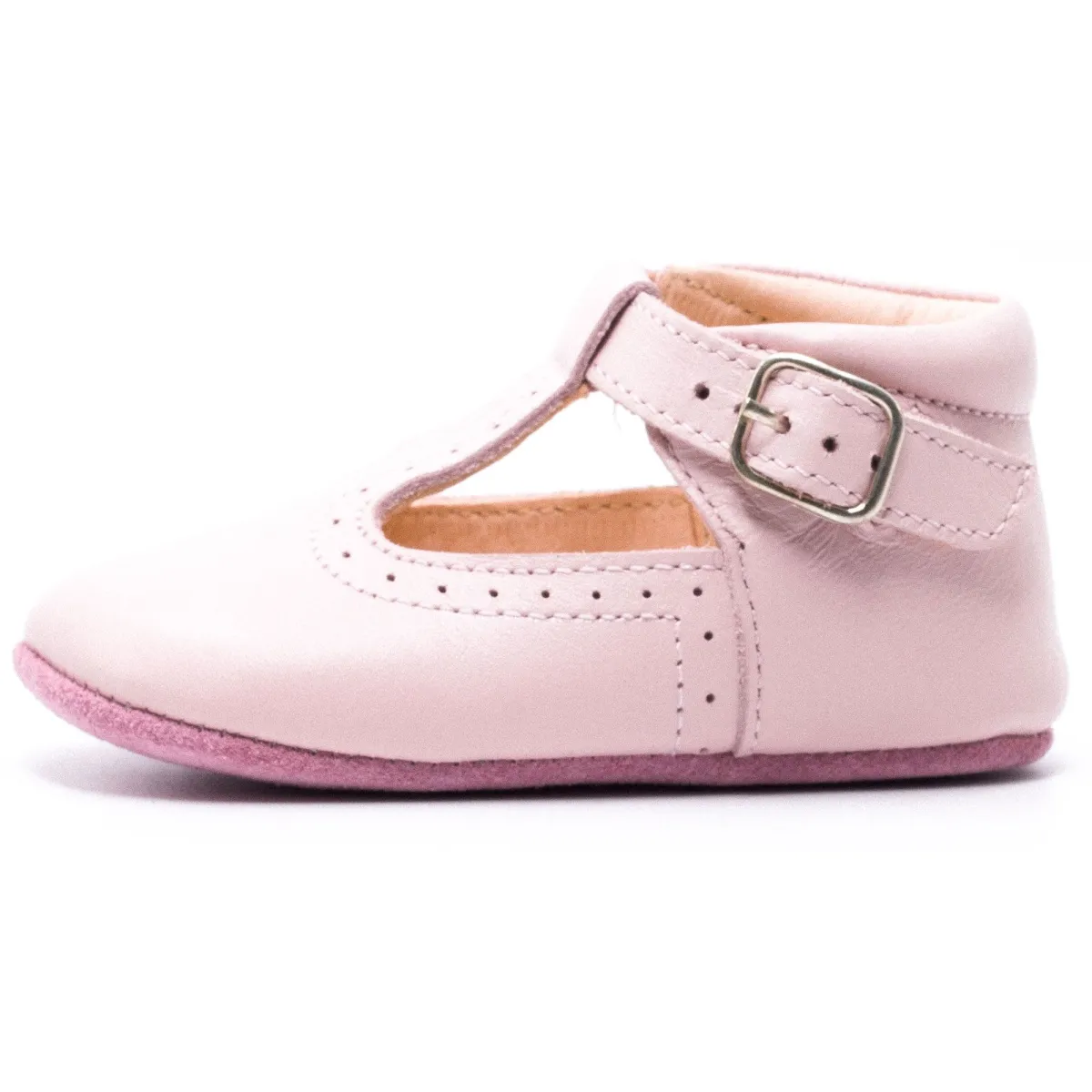 Boni Johan II - chausson bébé cuir - rose