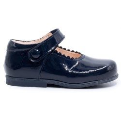 Boni & Sidonie - Boni Princesse Ii - Chaussures Bebe Fille 19 Vernis Bleu