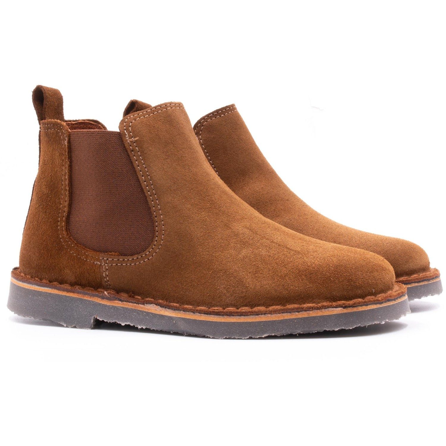 Boni Benoit - boots enfant en daim camel