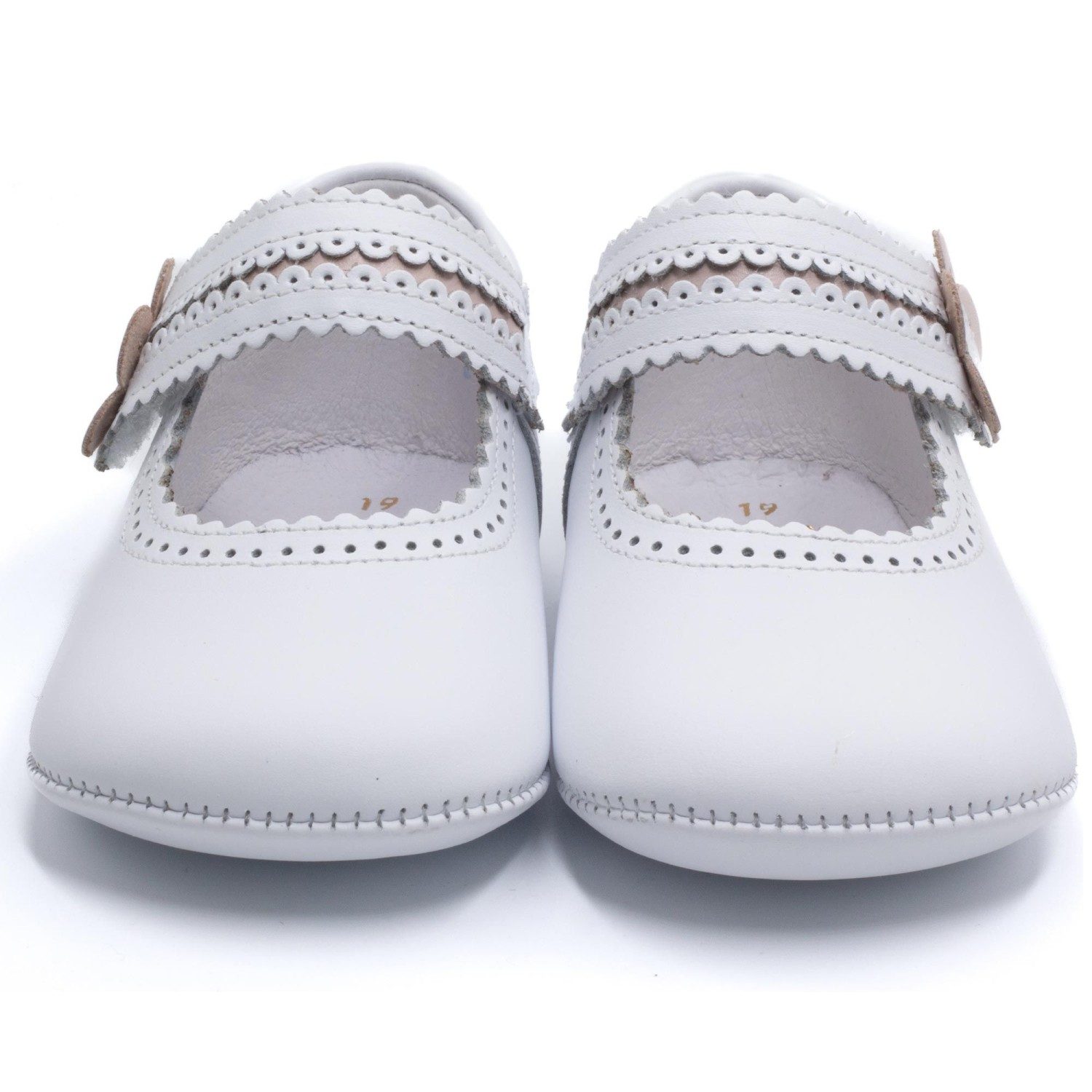 Babyslofjes - Boni Charlotte - Zachte lederen baby meisje slippers - 