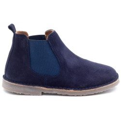 Boni & Sidonie - Boni Benoit - Boots Enfant En Daim 32 Bleu Marine