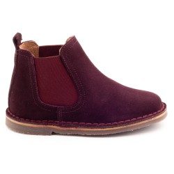 Boni & Sidonie - Boni Benoit - Boots Enfant En Daim 36 Bordeaux