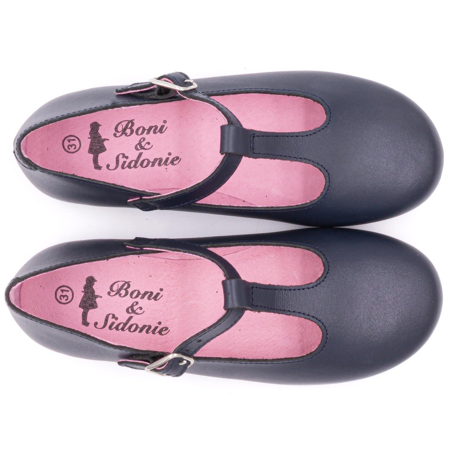 Boni Mélodie II – Chaussures Salomé Fille - bleu marine