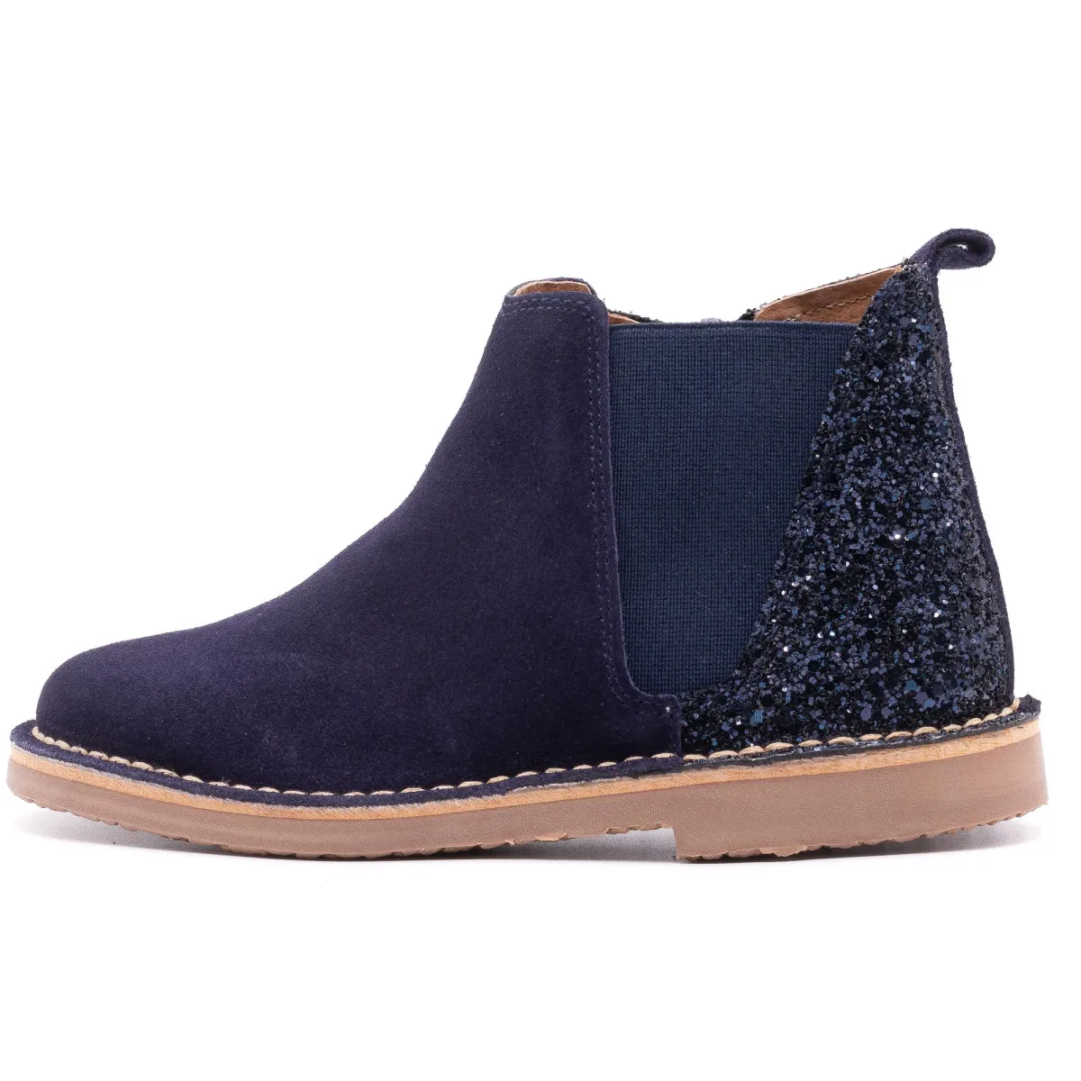 Boni Jade - Bottines Chelsea fille paillette bleu