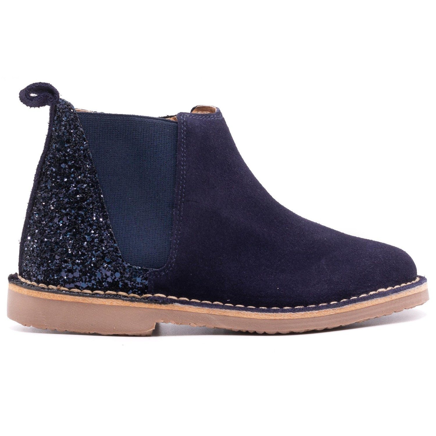 Boni Jade - Bottines Chelsea fille paillette bleu