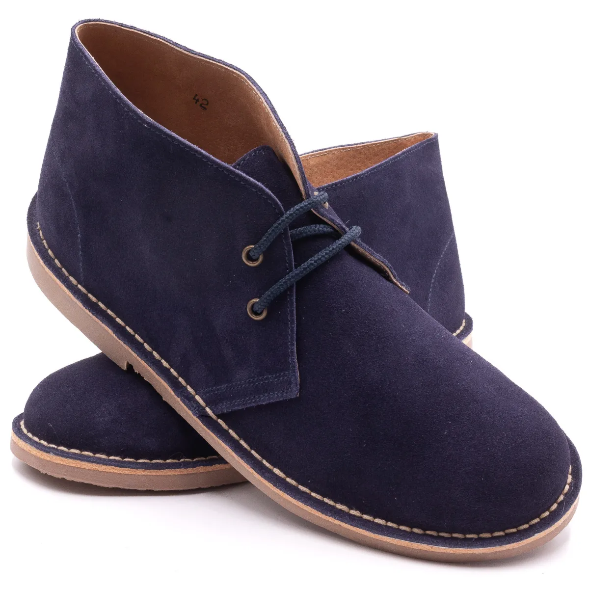 Boni Amaury - desert boots en daim bleu marine